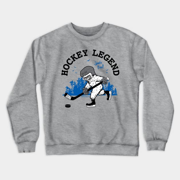 Bigfoot Hockey Legend Crewneck Sweatshirt by SaucyMittsHockey